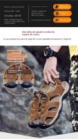 Zapatillas De Playa Para Hombre Cuero Antideslizante Casual Aumento De Altura Cómodas Zapatillas Deportivas Hombre Sandalias De Verano - details 15
