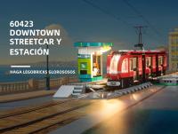 Set De Bloques De Construcción Downtown Streetcar Y Estación Con Luz LED Brick Bling 60423 Accesorios De Iluminación Para Jóvenes Y Adultos - details 0