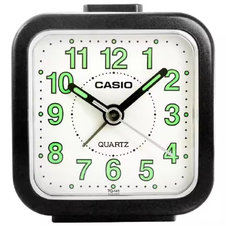 Casio Tq-141-1df Despertador Analogico. Unisex. Color Negro - 1