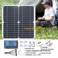 Sistema De Placa Solar 500W 12V Kit De Alta Eficiencia Con Dual USB Y Controlador De 100A Para Energía Off-Grid RV Y Carga De Baterías - details 2