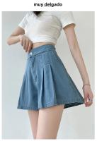 Shorts De Verano Para Mujeres De Talla Grande Vaqueros De Pierna Ancha Cintura Alta Denim Suelto Casual Falda Corta Femme - details 0