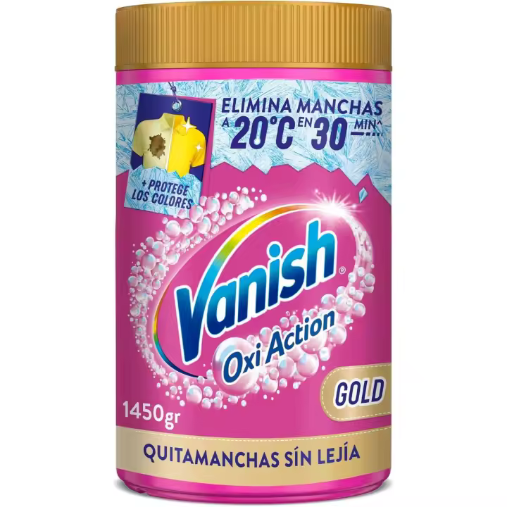 Vanish Gold Quitamanchas - 1450gr | Sin Lejía | Elmina Manchas Dificiles | Evita los Desteñidos | Incluso Agua Fría - 1