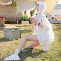 Chaqueta De Verano Corta Para Mujer Color Sólido Deporte Al Aire Libre Ropa Respirable Suelta Protección Solar - details 4