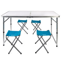 Mesa plegable regulable en altura con 4 taburetes Aktive - details 4