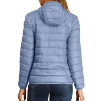 Chaqueta De Invierno Para Mujer Ligeramente Acolchada Con Capucha Cierre De Cremallera Impermeable Y Térmica Con Bolsillos Estilo Casual - details 40