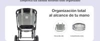Bolso para Silla de Paseo con Gran Espacio y Compartimentos - Accesorio de Paseo Gris, Marca DYOLI, Certificado CE - details 4