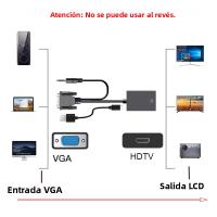 Adaptador De Cable VGA a HDMI Compatible 1080P Splitter De Audio Y Suministro De Energía Para PC Laptop Proyector - details 0