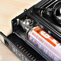 BIT Cocina de gas Ideal para Cocinar en el camping Compatible con cartucho o bombona Con Red a prueba de viento y estuche de Transporte. - details 5