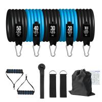 Conjunto De Bandas De Resistencia Para Fitness Y Yoga 5 Tubos Ejercitación En Casa Con Anclaje Para Puerta Y Cadenas Para Tobillo Equipo De Gimnasio - details 8