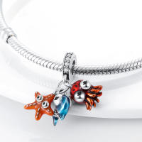 Encantos De Viaje Para Café Plata Charms Para Perros Y Gatos Corazón De Cuentas Adecuados Para Pulsera Original DIY Tendencia Clásica Vintage Romántica - details 475