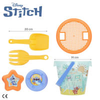 Stitch - Set de playa infantil, cubo de playa con pala y rastrillo, poncho infantil Stitch , juguete de playa, a partir de 18 meses, moldes de arena - details 3