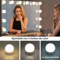 Luz De Espejo Con 10 Luces LED Para Maquillaje USB Iluminación Dimmable Para Mesa De Vestir Baño Luz De Ventana - details 2