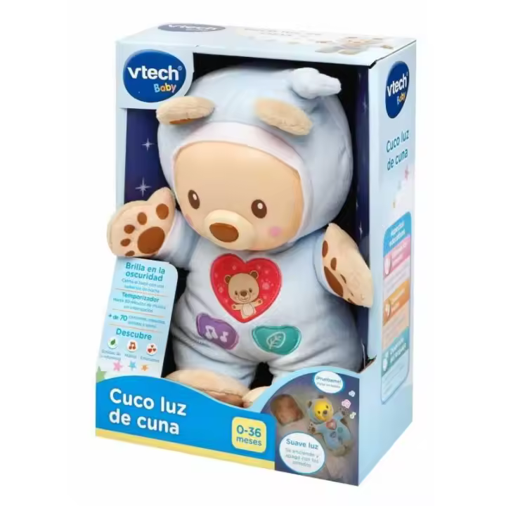 Vtech Muñeco Cuco Luz de Cuna con Melodías Relajantes y Sonidos de la Naturaleza para Ayudar Al Bebé a Conciliar el Sueño - 1