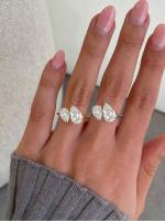 Anillo De Moissanita Y Diamante Brillante 925 Plata Esterlina Para Mujer Joyería Fina Regalo De Boda Y Compromiso - details 3