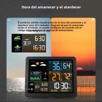 Reloj De Mesa Digital Con Estación Del Tiempo Medidor De Temperatura Y Humedad Para Interior Y Exterior Previsión Del Clima Sin Pilas Incluidas - details 0