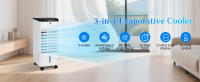 Enfriador de Aire 4 en 1, Climatizador Evaporativo con Ventilador Humidificador Purificador con Ruedas y Control Remoto, 12 H Temporizadores, 3.5L - details 0