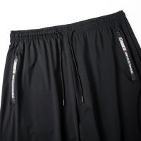 Pantalones De Verano De Seda Con Bolsillo Cierre De Cremallera Ligeros Y Secado Rápido Para Hombre Moda Casual De Terciopelo - details 7