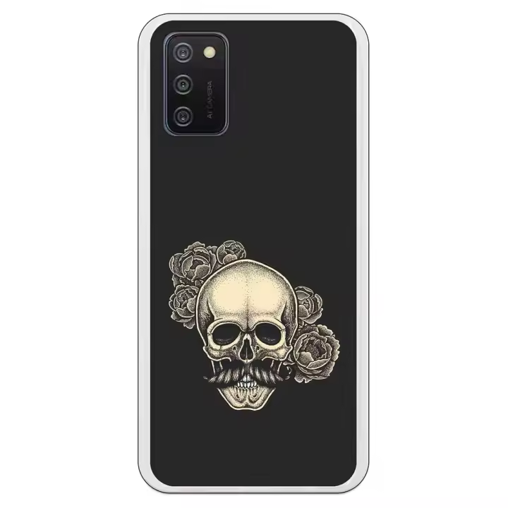Funda compatible con Samsung Galaxy A02S - tatoo calavera dotwork - 1