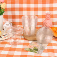10Pcs Copas De Mousse Desechables De 10Oz Con Tapa Cajas De Plástico Transparentes Para Helado Postre Picnic Jalea Yogur - details 3