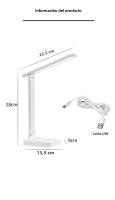 Lámpara De Escritorio Plegable Con Luz Nocturna USB Táctil Ajustable Protección Ocular Para Estudiantes Dormitorio Y Habitación LED Recargable Moderna - details 9