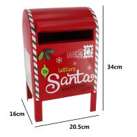 Buzón Americno navideño de Metal Rojo para Decoración de Navidad - Gerimport - details 3