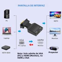 Convertidor VGA a HDMI Compatible Con Cable De Audio 3.5mm Para PS4 PC Laptop TV Monitor Proyector 1080P Adaptador Macho a Hembra - details 2
