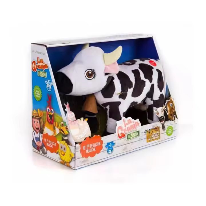 PELUCHE VACA LOLA MUSICAL LA GRANJA DE ZENÓN DE BANDAI - 1