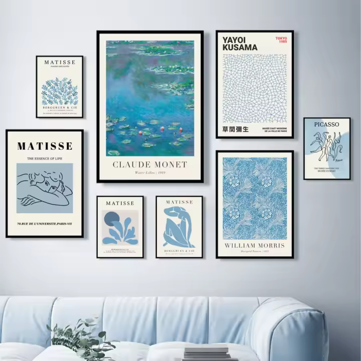 Pinturas En Lienzo De Autores Clásicos Como Matisse Monet Picasso Morris Decoración Para Sala De Estar Arte Moderno Impresiones De Posters De Artistas Famosos - 1