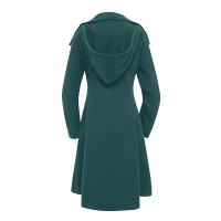 Chaqueta Trench Gothica Larga Y Ajustada Con Cuello Asimétrico Y Botones Elegante Y2k Streetwear Para Mujer Vintage - details 12