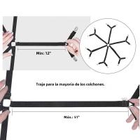 Clip Para Cama Ajustable De 12 Piezas Gancho Elástico Antideslizante Para Fundas De Sábanas Y Edredones Negro/Blanco - details 1
