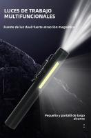 Linterna LED Recargable USB Mini Portátil Para Trabajo Emergencias Exteriores Impermeable Con Imán Y Clip De Bolígrafo - details 13