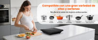 Aigostar Placa de Inducción Portátil de 1 Fuego, 2000W Ultra Fina, 10 Niveles (60-240°C), Temporizador 3H, Seguridad Infantil y Anti-Sobrecalentamiento, de Cristalcerámica para Cocina y Camping - details 3