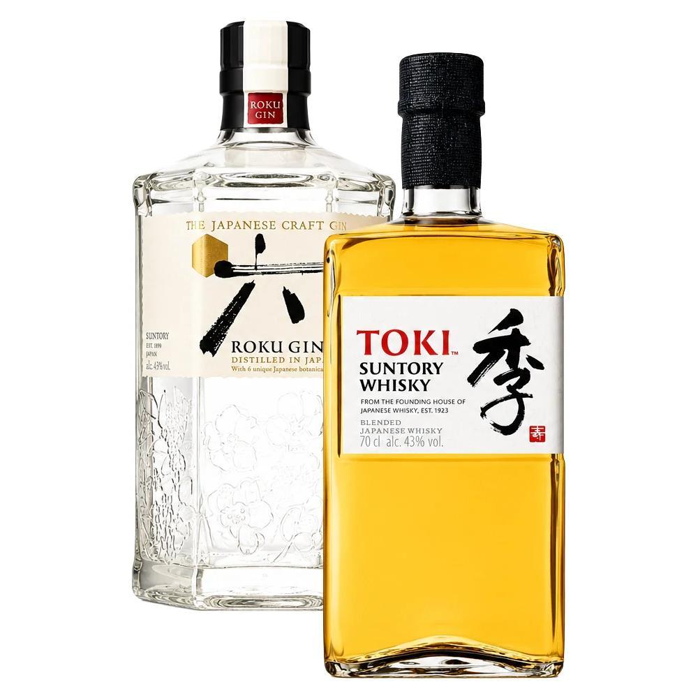 Pack Premium Suntory Toki Japanese Whisky 70cl + Roku Japanese Craft Gin 70cl de Regalo | Edición Especial Suntory Japón