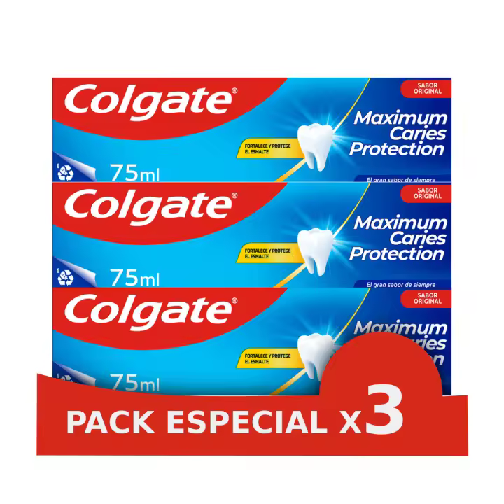 Colgate Pack x3 Pasta de Dientes Maximum Caries Protection - 1