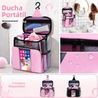 Bolsa De Viaje Portátil Con Bolsillo Para Teléfono Y Tapa Impermeable Bolsa De Ducha De Secado Rápido Para Baño Para Mujeres - details 0