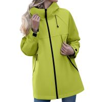 Chaqueta De Ventisca Para Mujer Casual Con Cierre De Cremallera Y Gorro Impermeable Y Resistente Al Viento Para Escalada Montañesa - details 2