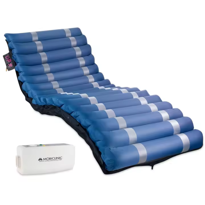 Mobiclinic Colchón antiescaras de Aire alternante Mobi 3 Plus Único varias medidas de Ancho Compresor silencioso 17 Celdas de Aire para escaras de Grado I II y III Azul 200 * 105 * 129 - 1
