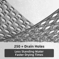 alfombras de ducha antideslizantes anti M LD, 75 alfombra de baño antideslizante de goma pequeña de 43 cm con orificios de drenaje, alfombra de ducha resistente a las bacterias lavable a máquina - details 1
