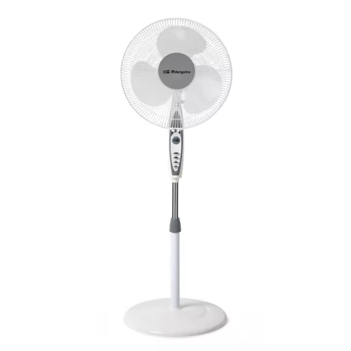 Orbegozo SF 0147 - Ventilador De Pie Oscilante, 3 Niveles De Ventilación, Altura Regulable, 50 W, Blanco, Tamaño Aspas 40 cm - 1