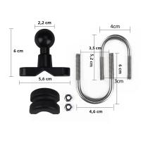 Kit De Base Para Manillar De Motocicleta Con Tornillo Universal 2.2cm Soporte De Clip Para Teléfono Móvil Accesorios De Montaje Fácil Para Motorbike - details 5