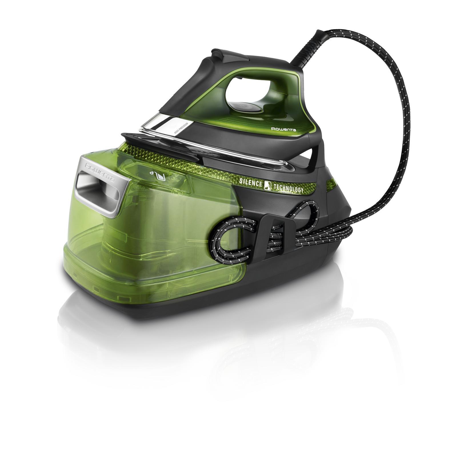 Rowenta Silence Steam Pro Centro de Planchado, Potencia de Vapor Extrema, Presión de Bombeo de 8 Bares, Golpe de Vapor de 580 g/min, Suela Prémium con Máxima Distribución de Vapor, Rendimiento Duradero DG9246F0