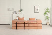 Sinaopus Sofá Cama Plegable de Pana, 2 en 1 Sillón Futon y Colchón, Relleno de Espuma, Sin Montaje, Ahorro de Espacio para Salón, Invitados - details 1