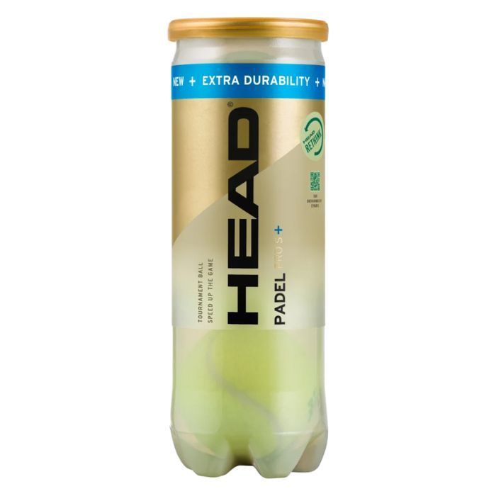 Pelotas de Pádel Head Padel Pro S+ | Elige entre 1 bote/ 3 botes/ 6 botes / 12 botes / cajón de 24 botes de 3 pelotas | Las mejores pelotas que podemos encontrar actualmente, la bola HEAD Padel Pro+. Gracias a su núcleo de caucho , su duración es máxima.