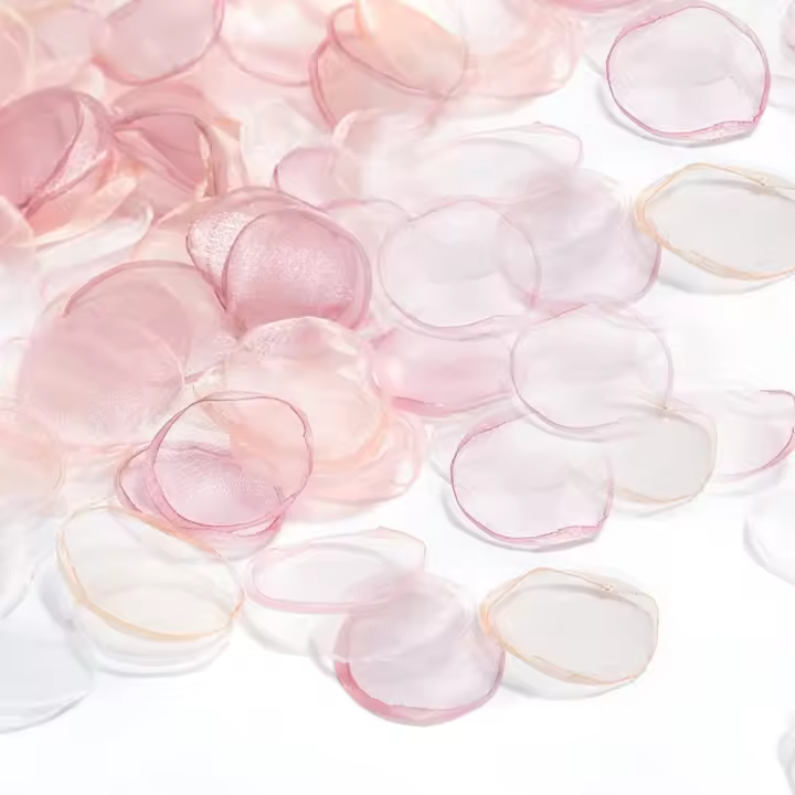 200Pcs/Bag Organza Rosas Artificiales Pétalos Para Accesorios De Boda Decoración Romántica Rosa Blush Hechos a Mano - 1