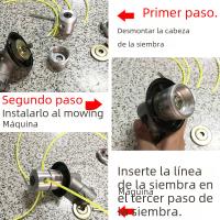 Cabeza De Trimmer De Aluminio Universal Con Cuatro Líneas De Trimmer Reemplazo De Cabeza Para Cortacésped Herramienta Multifuncional - details 2