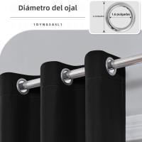 Cortinas De Blackout 100% En Color Sólido Para Protección Solar Y Aislamiento Total Para Dormitorio Y Sala De Estar - details 17