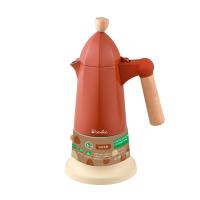 Cafetera Safari de Aluminio para 6 Tazas - Colores Rojo y Crema - Mango de Madera de Haya - Fácil de Limpiar - No Apto para Lavavajillas - Diseño para Amantes del Café - Marca United Colors Of Benetton - details 6