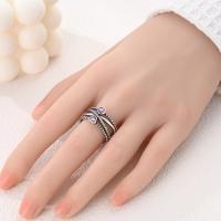 Anillo Anillo De Plata 925 Para Mujer Con Corazón Rosa Azul Sol Estrella Luna Crossover Anillo Ancho Joyería De Fiesta Regalo De Cumpleaños - details 17