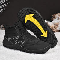 Botas De Invierno Para Hombre Botines De Nieve Antideslizantes Y Cálidos Con Peluche Casual Ligeros Para Senderismo - details 9
