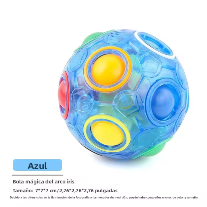 Bola De Puzzle Arcoíris Mágica Juguete Antiestrés Para Niños Y Adultos Juego De Colores Para Alivio Del Estrés Regalos Divertidos - 1